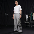 Cyber Sigilism Graphic Wide-Leg Sweatpants – Gothic Grunge Y2K Streetwear Yamireth