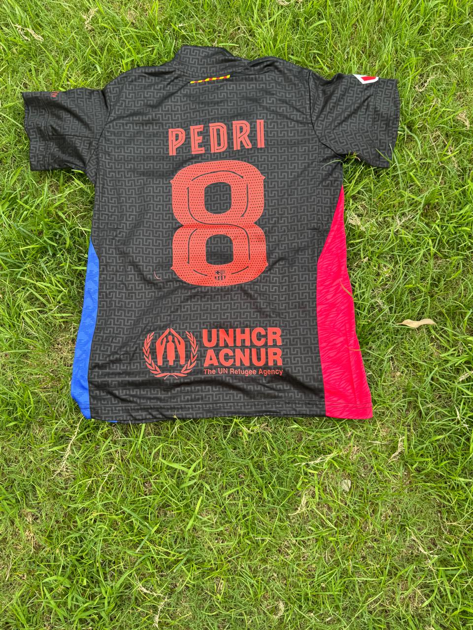 Pedri Away Jersey 2024/25 – FC Barcelona #8 (Black & Red Edition)