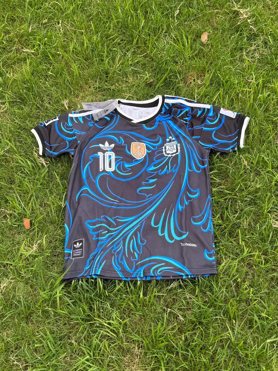 Argentina Messi jersey 2026/27 Pre-Match Jersey – Lionel Messi #10 (Black & Blue Filigree Edition)